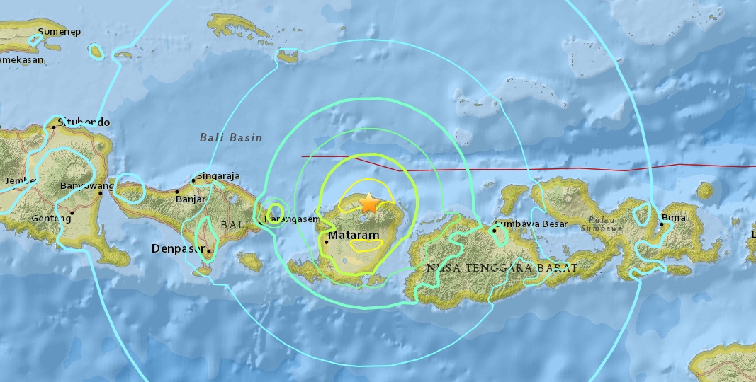 Pusat Gempa 7 SR Lombok Utara